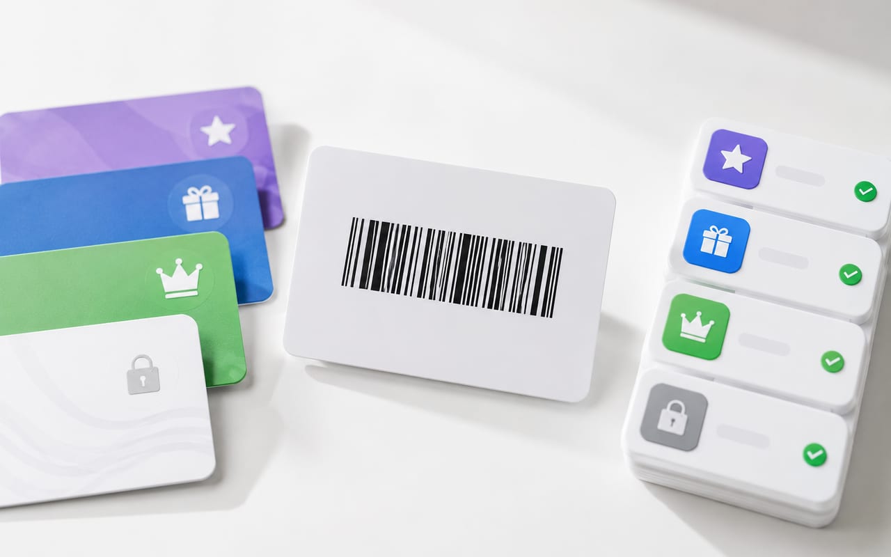 Generic loyalty cards and barcode scanner interface
