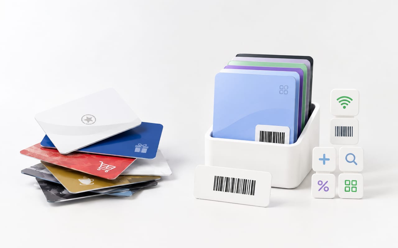 Generic loyalty cards migrating into a modern card organizer